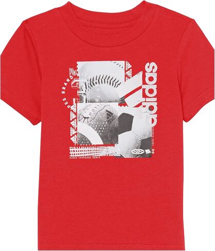 adidas Boys' Short Sleeve Cotton Graphic Tee & Short Set in Saudi Arabia
