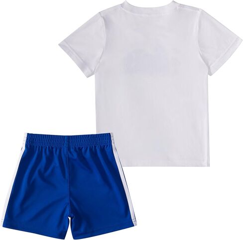 adidas Boys' Short Sleeve Cotton Graphic Tee & Short Set in Saudi Arabia