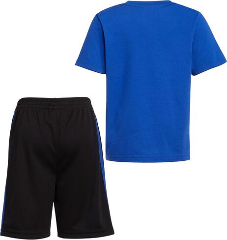 adidas Boys' Short Sleeve Cotton Graphic Tee & Short Set in Saudi Arabia