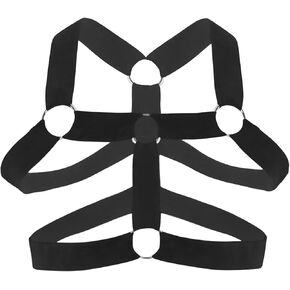 Akkad Kuti Mens Harness Belt Nylon Elastic Body Shoulder Strap Sexy Halter Club Wear Cosplay Costume in Saudi Arabia
