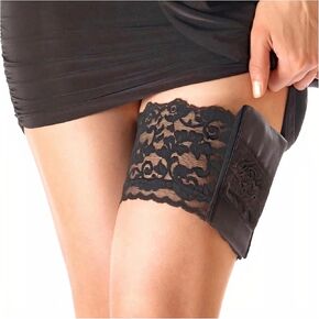 Stashbandz 2 Security Pockets, Wedding Phone Garter, Lace Thigh Purse with Stay-put Grippers, Fits any Size Phone & More