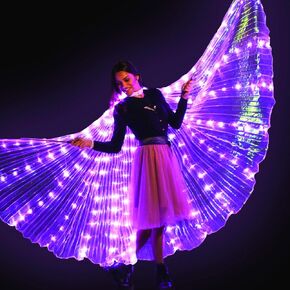 Tidalpool Illuminated Veil Angel Wings - Adult Size Fairy Wings - Festival Angel Costume & Rave Cosplay Outfit in Saudi Arabia