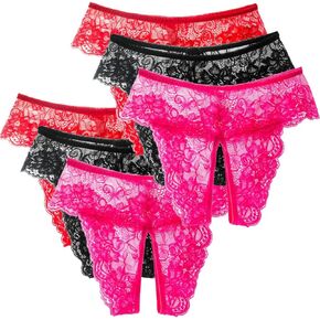 Alingdaundwr Sexy Panties for Women Lace Briefs Hollow Out Stretch Underwear Thongs Multipack Underpant in Saudi Arabia