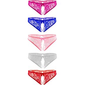 10AGIRL Women's Black Charming Thong Lingerie lace G-String T-Back Panties Strappy Body Harness Panties Gift for Valentine in Kuwait