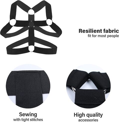 Akkad Kuti Mens Harness Belt Nylon Elastic Body Shoulder Strap Sexy Halter Club Wear Cosplay Costume in Saudi Arabia