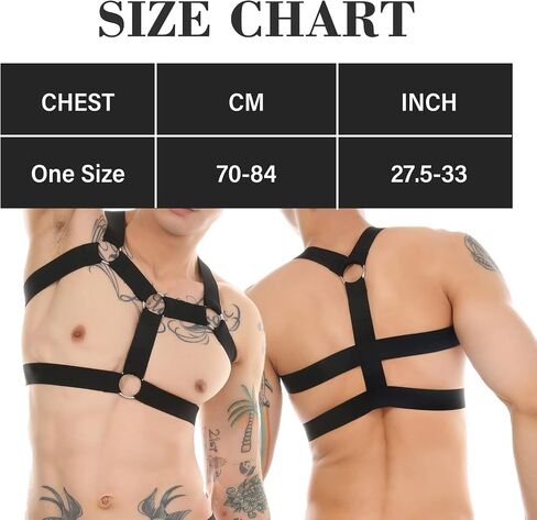 Akkad Kuti Mens Harness Belt Nylon Elastic Body Shoulder Strap Sexy Halter Club Wear Cosplay Costume in Saudi Arabia
