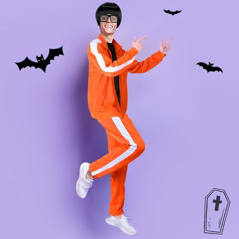 مجموعة بدلة رياضية للرجال من Mepase Halloween مع إطار نظارات رياضية ورياضات رياضية وتدريبات رياضية ونظارات مربعة سوداء نظارات كلاسيكية للارتداء اليومي للحفلات التنكرية in Saudi Arabia