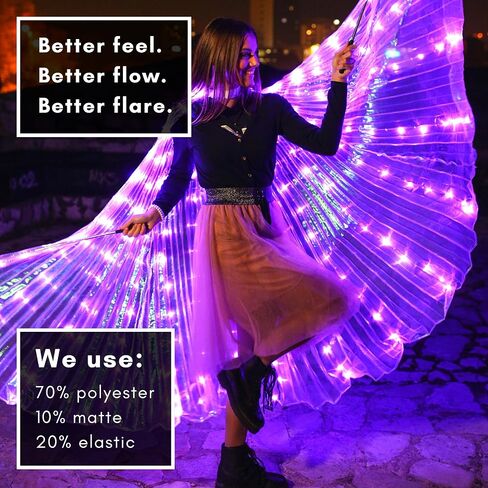 Tidalpool Illuminated Veil Angel Wings - Adult Size Fairy Wings - Festival Angel Costume & Rave Cosplay Outfit in Saudi Arabia