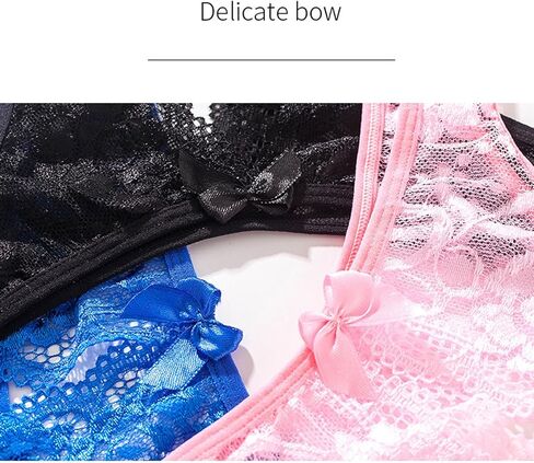 10AGIRL Women's Black Charming Thong Lingerie lace G-String T-Back Panties Strappy Body Harness Panties Gift for Valentine in Kuwait