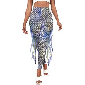 Mermaid Leggings for Women Fish Scale Leggings High Waisted Full Length Pants for Halloween Dance Party in Saudi Arabia
