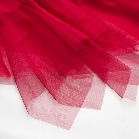 Tulle Skirts for Women 3 Layered High Low Asymmetrical Midi Length Elastic Waist Mesh Tutu Skirts in Kuwait