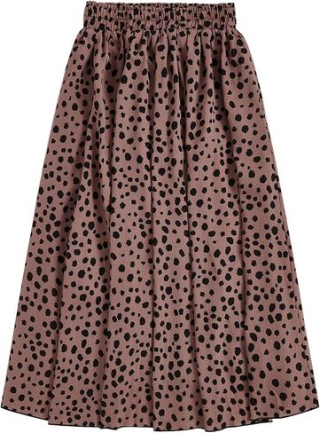 تنانير متوسطة الطول نسائية من Milumia بطبعة دلماسية عتيقة وخصر عالٍ وواسعة in Kuwait