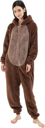 COSUSKET Snug Fit Unisex Adult Onesie Pajamas, Flannel Cosplay Animal One Piece Halloween Costume Sleepwear Homewear in Kuwait