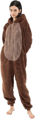 COSUSKET Snug Fit Unisex Adult Onesie Pajamas, Flannel Cosplay Animal One Piece Halloween Costume Sleepwear Homewear in Kuwait