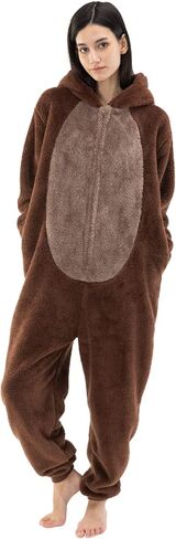 COSUSKET Snug Fit Unisex Adult Onesie Pajamas, Flannel Cosplay Animal One Piece Halloween Costume Sleepwear Homewear in Kuwait