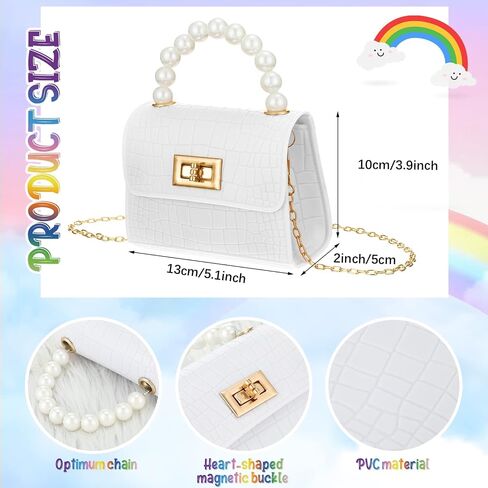 Cunno Kids Toddler Purse for Little Girls Mini Purse Cute Crossbody Bags Princess Flap Kids Handbags with Round Flower Sunglasses in Kuwait