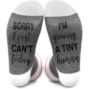جوارب هدايا للحوامل بعبارة I'm Growing a Tiny Human, Mama To Be، جوارب للنساء مقاس 5.5-11، هدايا للعائلات والاصدقاء في عيد الام وعيد الميلاد وعيد الشكر والكريسماس - A21، رمادي، 5.5-11, رمادي, 5.5-11