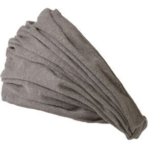 CHARM Organic Cotton Headband Pre-tied Bandana - Mens Womens Hairband Chemo Head Bands Black L