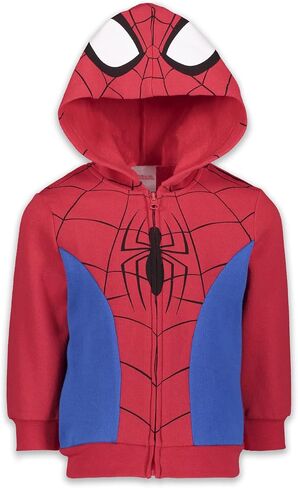 سترة بغطاء للرأس بسحاب من Marvel Spider-Man Spider-Verse Venom للأطفال الصغار إلى الأطفال الكبار in Kuwait
