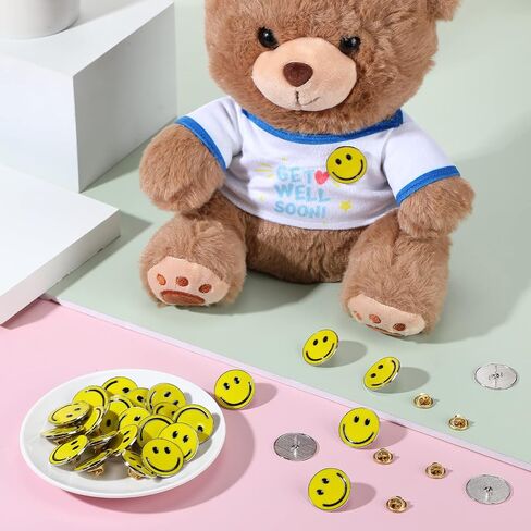 60 Pack Happy Face Lapel Pins Bulk Cute Smile Pinback Buttons Funny Teacher Pins for Students Kids Clothes Backpacks Decoration (Blue, Pink, Orange, Yellow, Green, Purple) in Saudi Arabia