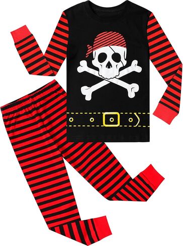 A&J DESIGN Toddler & Kids 2 Piece Pajama Sets, 100% Cotton in Kuwait