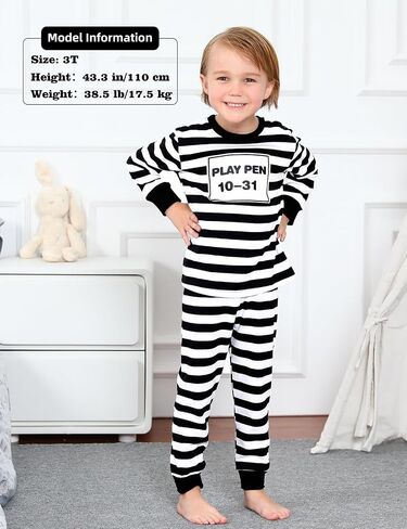 A&J DESIGN Toddler & Kids 2 Piece Pajama Sets, 100% Cotton in Kuwait