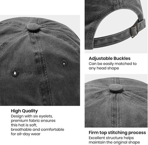 PLUANCEKN Baseball Cap Old Man with Guitar Denim Hats Adjustable Trucker Hats Dad Cap Gift in Saudi Arabia