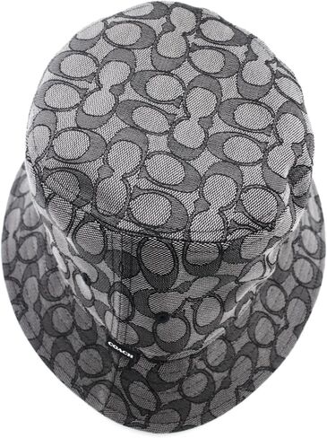 COACH Signature Jacquard Bucket Hat (M/L) (Charcoal) in Saudi Arabia