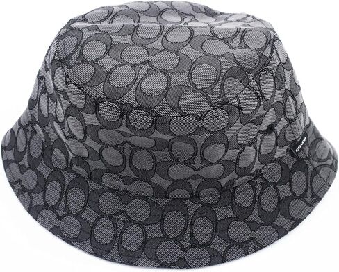 COACH Signature Jacquard Bucket Hat (M/L) (Charcoal) in Saudi Arabia