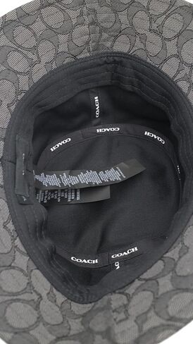 COACH Signature Jacquard Bucket Hat (M/L) (Charcoal) in Saudi Arabia