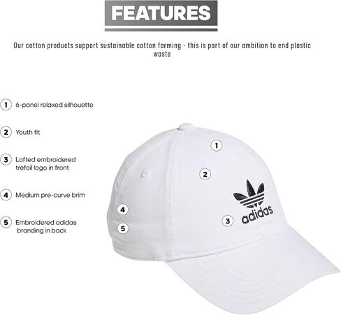 حزام خلفي مريح مغسول للأولاد من adidas Originals Boys Youth Originals in Saudi Arabia
