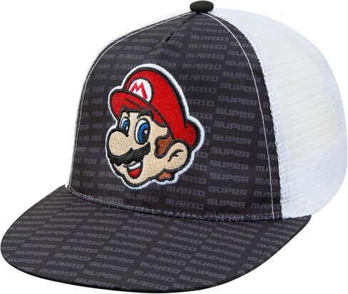 Nintendo Boys Super Mario Baseball Cap - Age 4-7 Black in Saudi Arabia