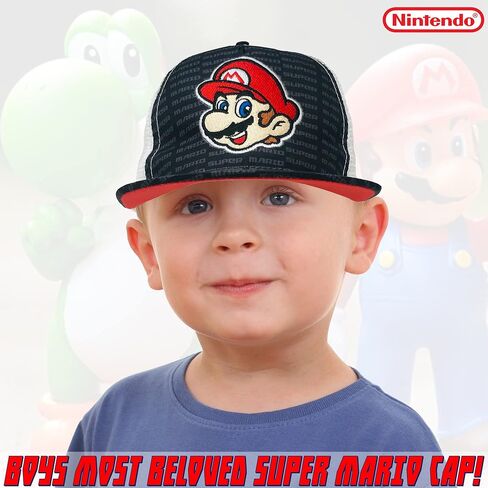 Nintendo Boys Super Mario Baseball Cap - Age 4-7 Black in Saudi Arabia