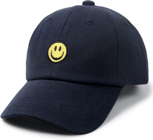 SONMONY Smile Face Toddler Baseball Cap Boy Baseball Hats Kids Washed Funny Hats Adjustable Cute Caps for 3-12 Years in Kuwait