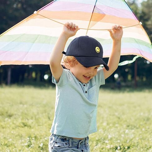 SONMONY Smile Face Toddler Baseball Cap Boy Baseball Hats Kids Washed Funny Hats Adjustable Cute Caps for 3-12 Years in Kuwait
