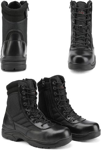 NORTIV 8 Steel Toe Boots for Men Safety Industrial & Construction Military Work Boots Slip Resistant ASTM F2413-18 botas de trabajo para hombre in Saudi Arabia