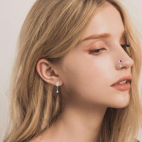 حلقات أنف من ONESING 9-40 قطعة 20 جرام للنساء، حلقات أنف ثقب مجوهرات على شكل حرف L، مسامير أنف لا تسبب الحساسية، حلقات أنف من الفولاذ المقاوم للصدأ الجراحية للنساء والرجال in Kuwait