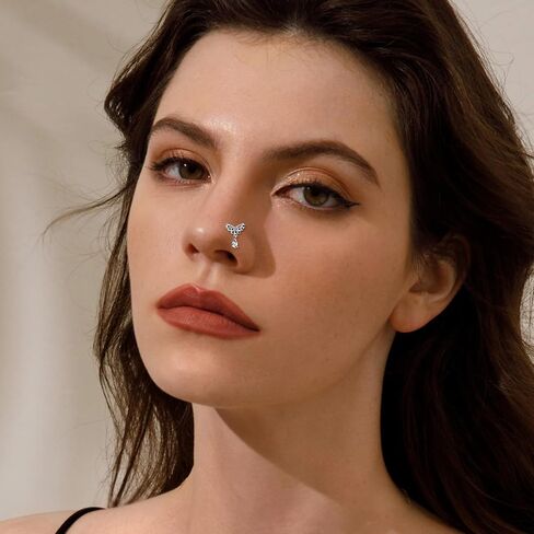 حلقات أنف من ONESING 9-40 قطعة 20 جرام للنساء، حلقات أنف ثقب مجوهرات على شكل حرف L، مسامير أنف لا تسبب الحساسية، حلقات أنف من الفولاذ المقاوم للصدأ الجراحية للنساء والرجال in Kuwait