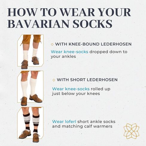 جوارب BAVARIA TRACHTEN Lederhosen للرجال - جوارب Oktoberfest الألمانية للرجال - جوارب Loferl Bavarian Lederhosen in Kuwait