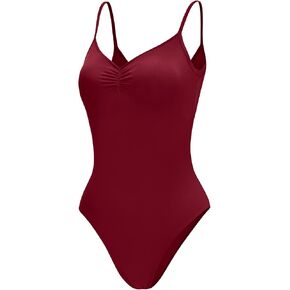 Dance Elite Camisole Leotard For Women - Lana - Womens Dance Leotard With High Leg And V-Neck in Saudi Arabia