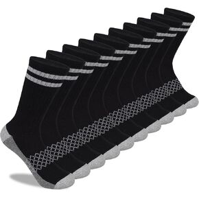 Comfoex 10 Pairs Boys Crew Socks 4-6 6-8 8-10 Years Old Athletic Socks Calf Long Socks For Kids Half Cushioned Cotton Socks in Saudi Arabia
