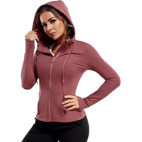 سترات رياضية للسيدات من TrainingGirl بسحاب كامل للتمارين الرياضية، بقصة ضيقة وأكمام طويلة، سترات رياضية للجري واليوجا بفتحة إبهام in Kuwait