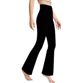 Bootcut Leggings for Girls High Waist Soft Stretch Women Yoga Pants Teen Dance Running Black Pink Dark Blue Maroon White