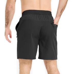 AREOUTS Men's Hiking Work Shorts Quick Dry Lightweight Outdoor Travel Shorts for Men with Zipper Pocket Fishing Camping in Kuwait