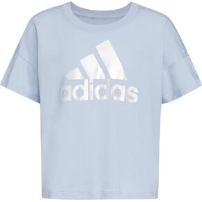 adidas Girls' Little Short Sleeve Loose Boxy Tee