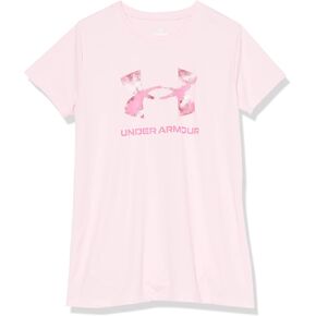 Under Armour Girls' Tech Print Big Logo Short Sleeve Crew