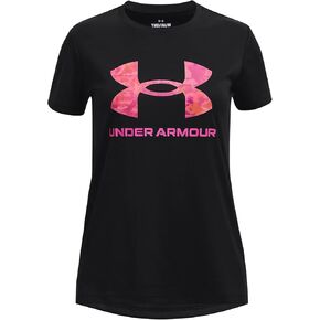 Under Armour Girls' Tech Print Big Logo Short Sleeve Crew in Saudi Arabia