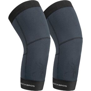 ROCKBROS Knee Warmer for Men Thermal Leg Warmer Knee Brace Anti-slip Knee Sleeves Winter for Basketball Cycling Knee Warmer