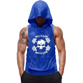 SZKANI Mens Skull Print Sleeveless Fitness Vest Bodybuilding Stringers Workout Tank Tops