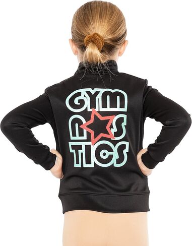 STRETCH IS COMFORT Glitter | Gymnastics| Jacket Mock Neck | Youth Size 4-16 in Kuwait